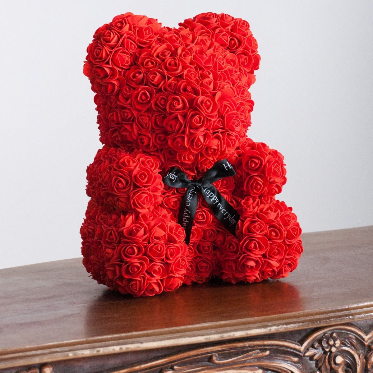 Q - Eternal Rose Teddy Bear Handmade Gift Graduation Wedding Birthday Gifts Pink Red