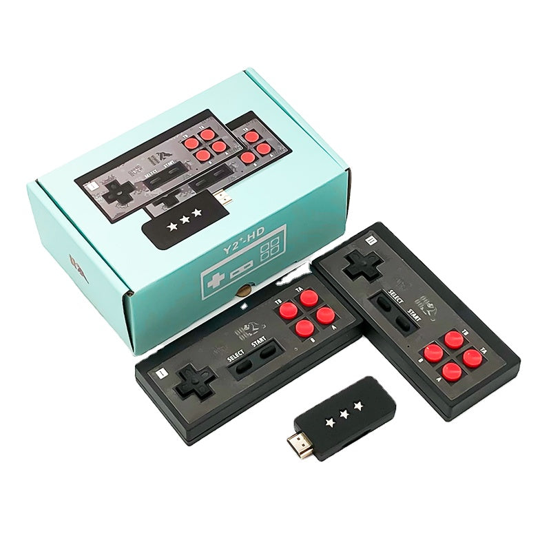 G - Wireless 600 Retro Classic Video Game Mini Console With Two Game Controllers For TV Remote Control HDMI Output Dual Players Plug and Play Game Console