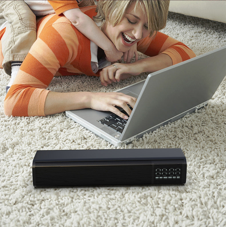 H - T-WOLF S8 Smart Bluetooth5.0 4D Stereo Surround Sound Bar For Gaming Computers Phone TV Desktop Home Theatre Echos Wall With AUX U Disk TF Card Connection