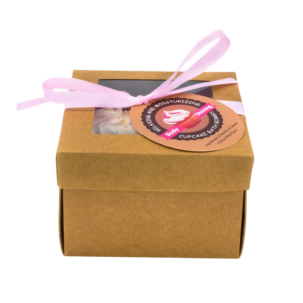 A - Cupcake Bath Bomb Bath Salt Gift Set 90g 4pc