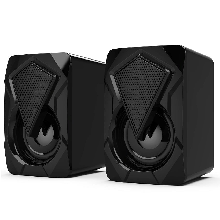 H - LeerFei Mini Digital Speaker USB Powered Subwoofer Multimedia With RGB LED Light For Gaming Desktop Laptop PC