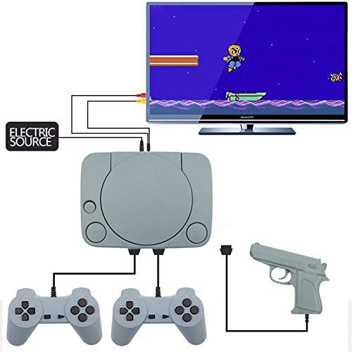 Super 8bit 9999999 Classic Video Game Mini Wired Console With Two Game Controllers And One Duck Hunt Gun With AV Output Dual Players Game Console