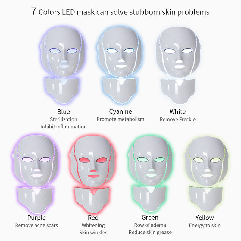 7 Color LED Face Mask SKIN Rejuvenation Home Beauty Salon Facial Skin Care Mask