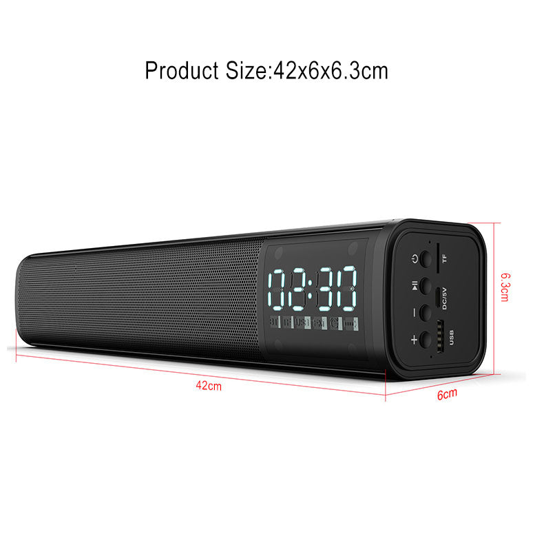 H - T-WOLF S8 Smart Bluetooth5.0 4D Stereo Surround Sound Bar For Gaming Computers Phone TV Desktop Home Theatre Echos Wall With AUX U Disk TF Card Connection