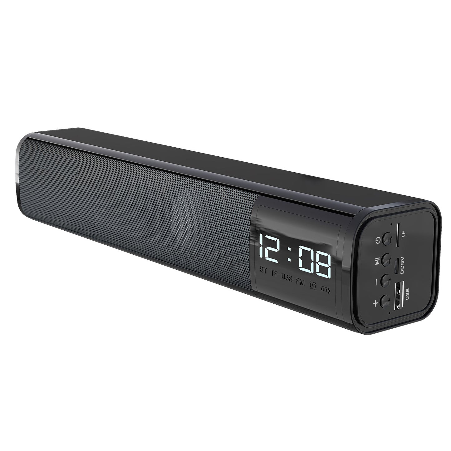 H - T-WOLF S8 Smart Bluetooth5.0 4D Stereo Surround Sound Bar For Gaming Computers Phone TV Desktop Home Theatre Echos Wall With AUX U Disk TF Card Connection