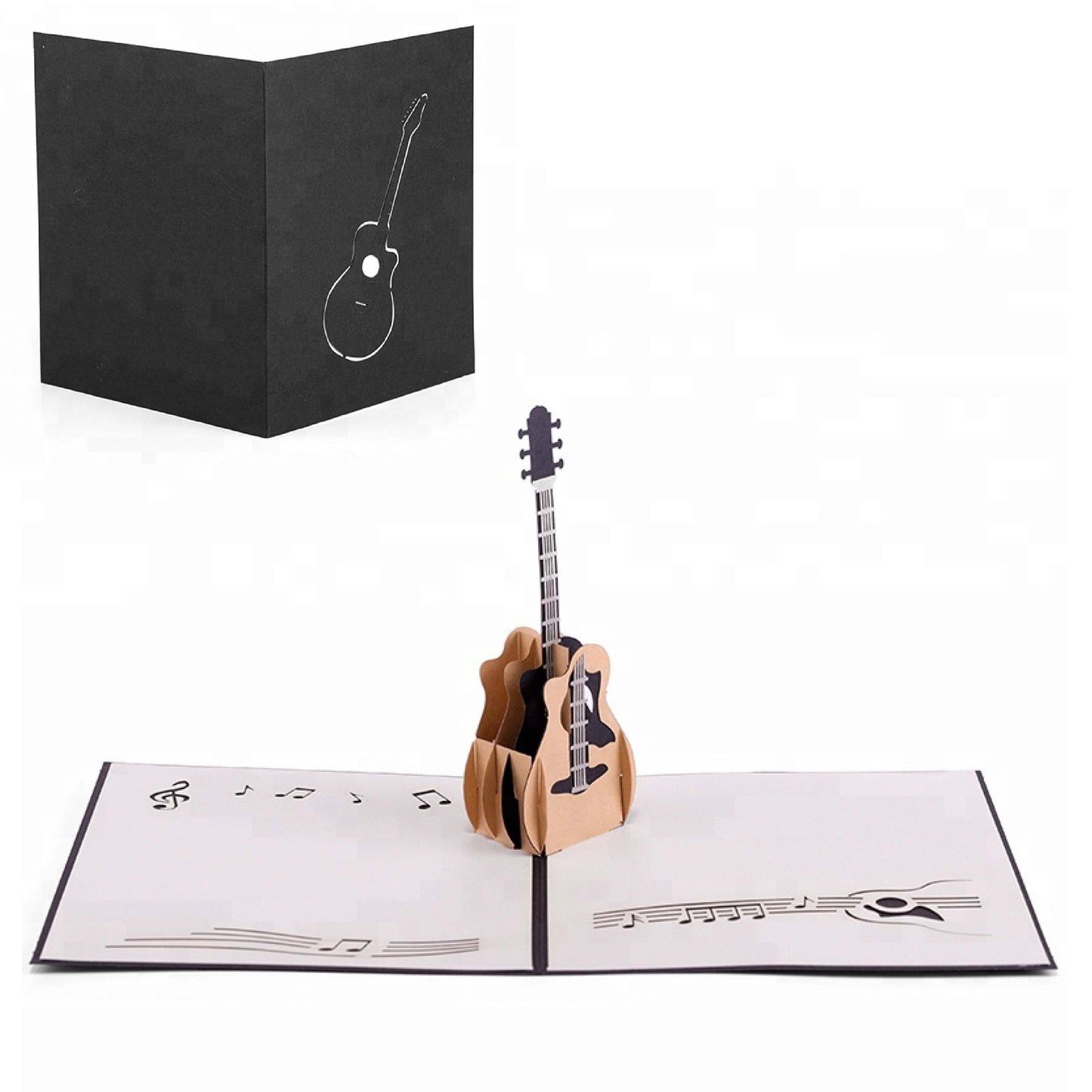 A1 - Guitar 3D Pop Up Card Birthday Greeting Card