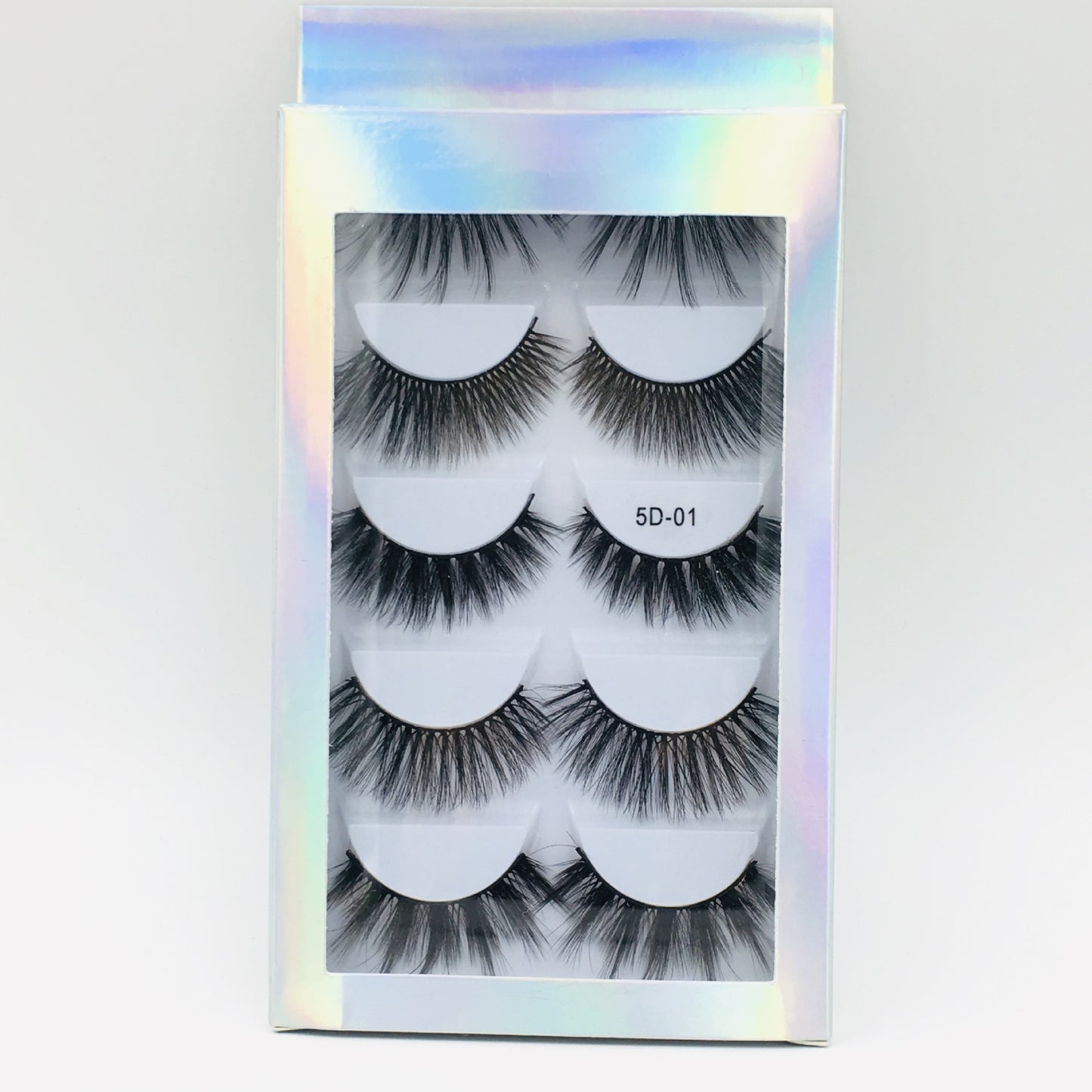 A - 5 Pairs 3D Laser Mink Synethic 25mm Natural Look Faux Eyelashes high quality