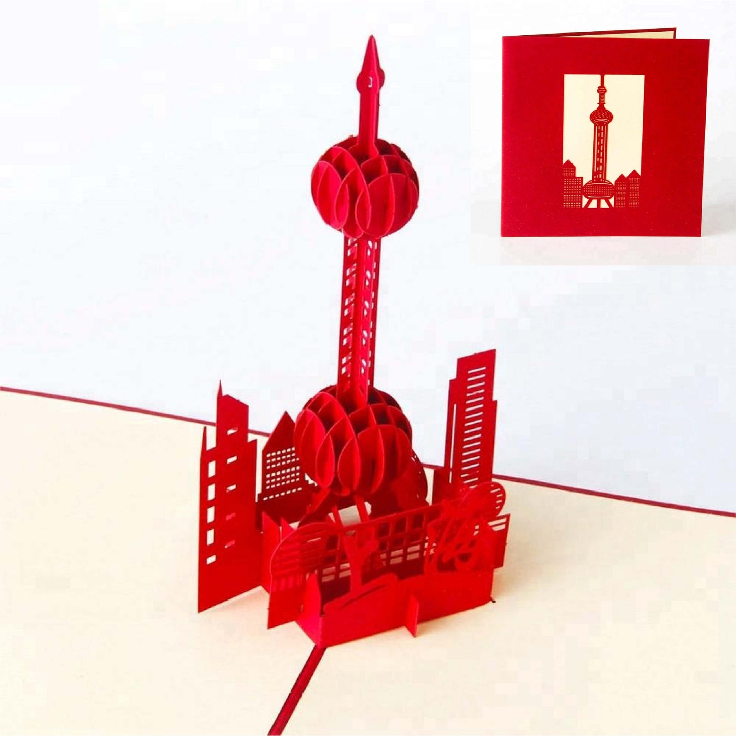 A2 - Shanghai Landmark Building The Oriental Pearl Tower Pop Up Card