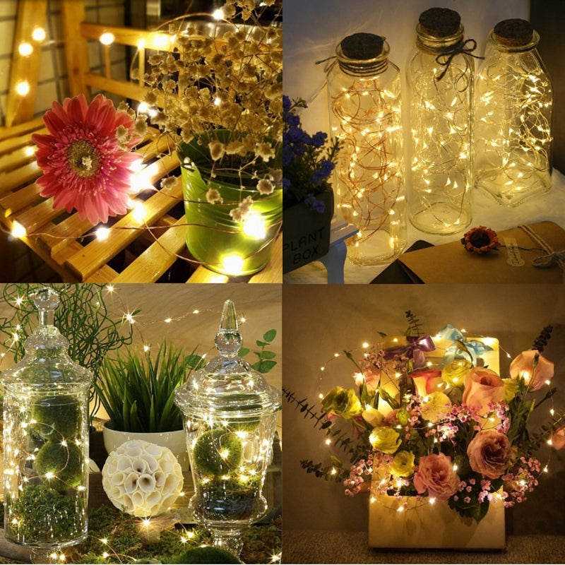 J - Battery 2M LED String lights Fairy lights For Home Christmas New Year Party Wedding Decoration Photo Clip Holder light