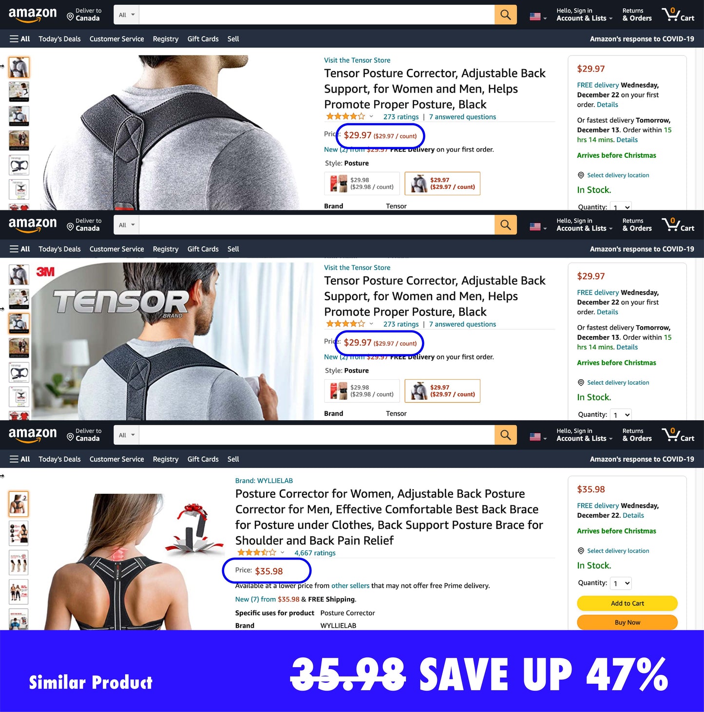Posture Corrector Adjustable Back Support For Woman Helps Promote Proper Posture Blue