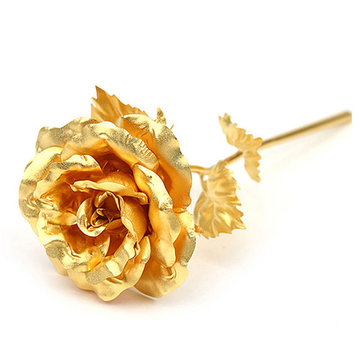 24K gold plated foil roses in a Gift Box Red, Pink, Purple, Gold, Blue & Galaxy Rose Gift