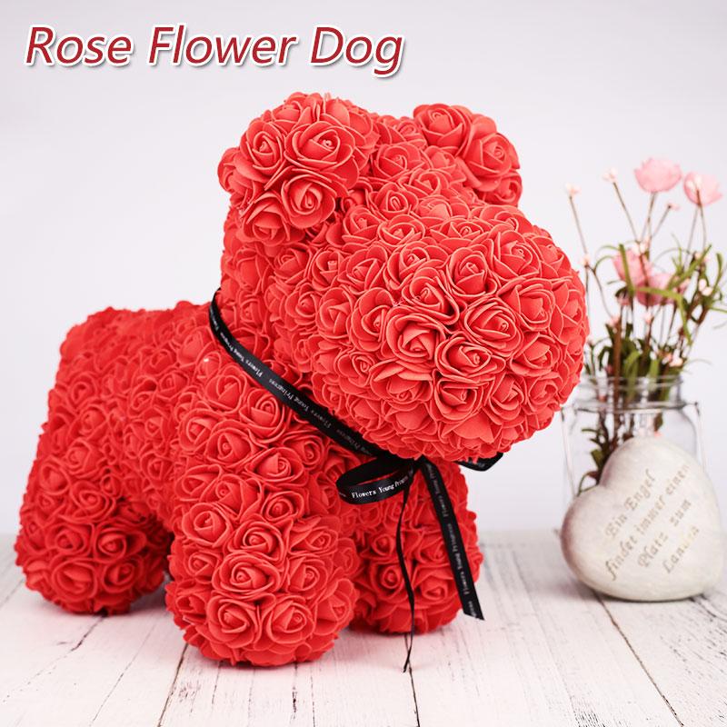 Eternal Rose Puppy LIMITED EDITION Dog Handmade Foam Teddy Bear Gift