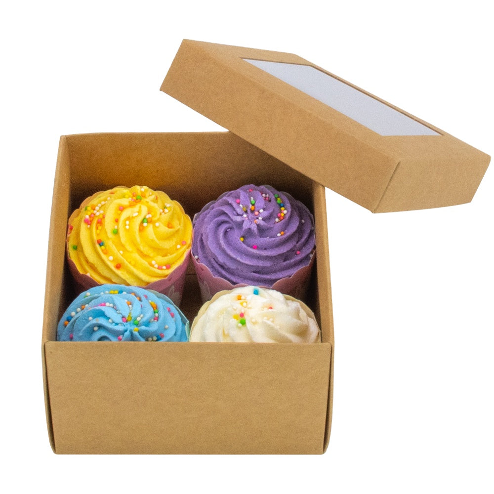 A - Cupcake Bath Bomb Bath Salt Gift Set 90g 4pc