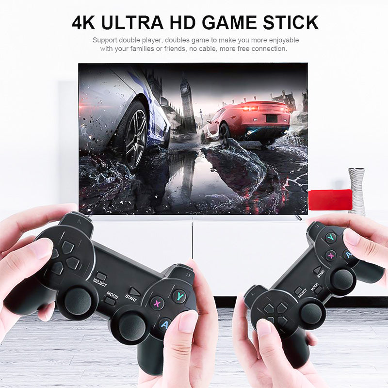 4K HDMI Wireless Controllers Gamepad Stick Console With Retro Classic Games