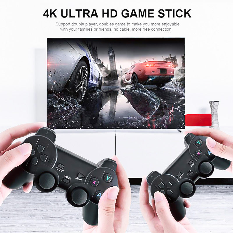 4K HDMI Wireless Controllers Gamepad Stick Console With Retro Classic Games