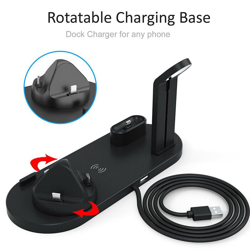 K - 4 in 1 Wireless Charger 15W Fast Charging Station for phones Android AirPods Apple Watch