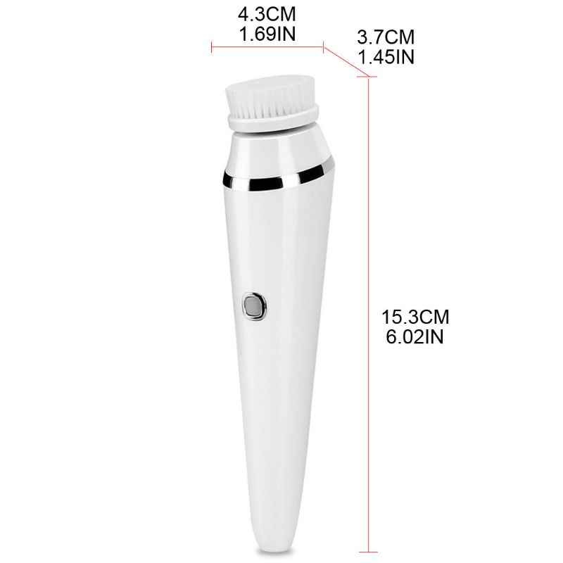 A - 4 in 1 Facial Cleansing Device Brush Set Rechargeable Spa Skin Care Exfoliator