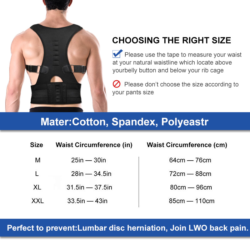 Posture Corrector Adjustable Full Upper And Lower For Man And Woman Back Support Helps Promote Proper Posture