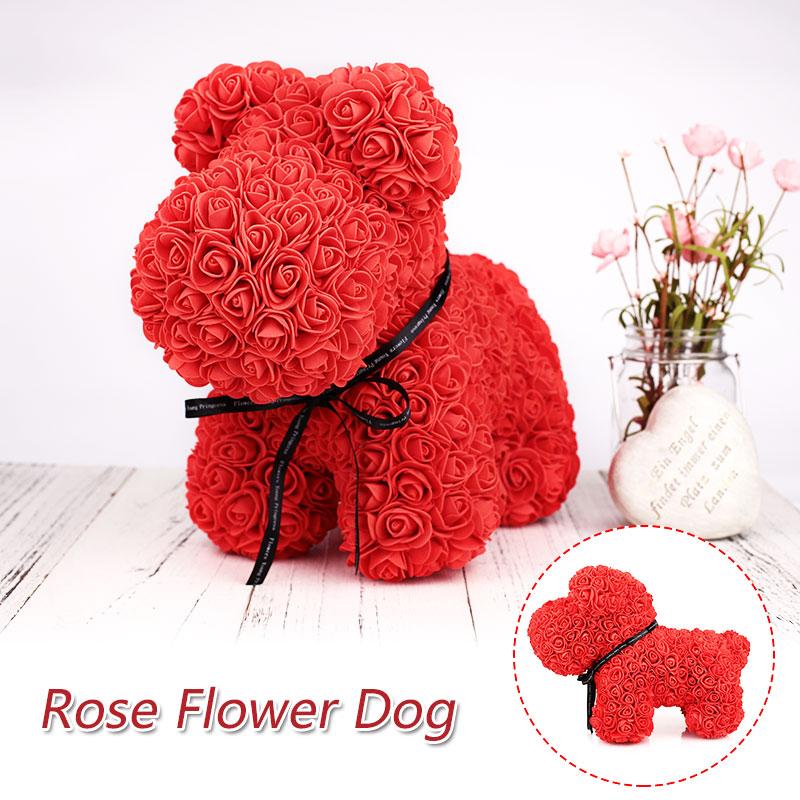 Eternal Rose Puppy LIMITED EDITION Dog Handmade Foam Teddy Bear Gift