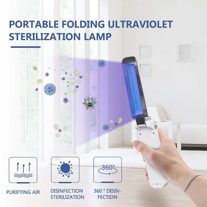 P - Portable UVC Sanitizer Wand UV Sterilizer 99.9% Sterilization Cordless Battery