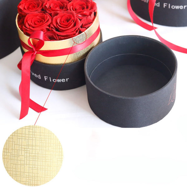 I - Eternal Natural Rose Bouquet Handmade Preserved Real Roses Box Valentines Gift