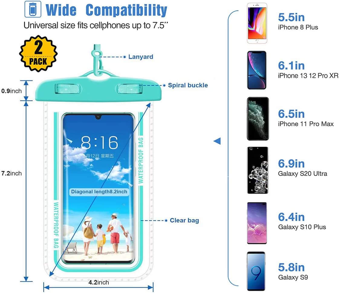 Cellphone Dry Bag Clear Universal Waterproof Cellphone Pouch Case
