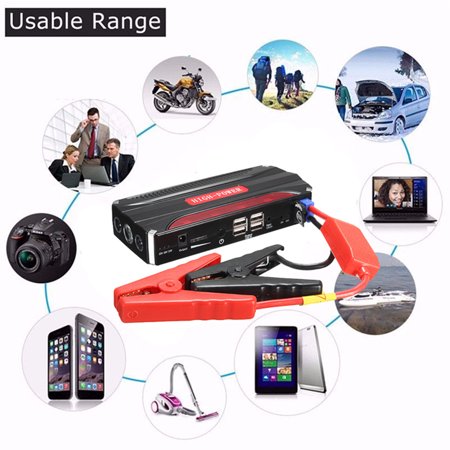 L - Car Jump Starter 68800mAh 4USB Portable Multifunction Rechargeable LED Emergency Battery