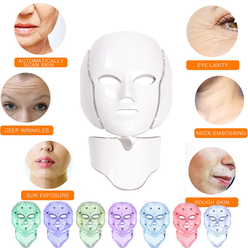 7 Color LED Face Mask SKIN Rejuvenation Home Beauty Salon Facial Skin Care Mask