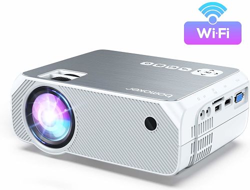 E - GC355 Bomaker Home Theater Projector 720P HD HDTV WIFI Portable Mini Movie Indoor Outdoor Connect TV Cellphone Laptop Tablet