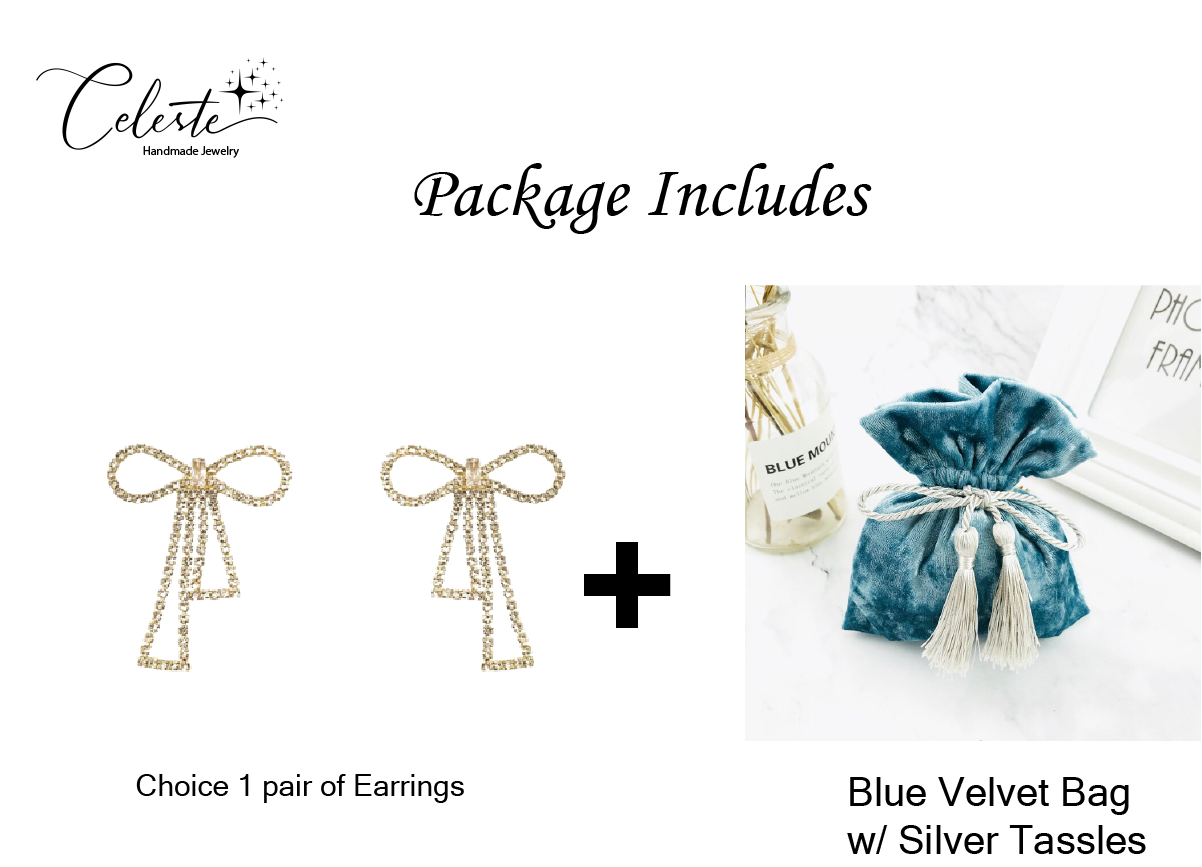 Butterfly Crystal Bow Knot Rhinstone Earrings 925 Sterling Silver Post Gold Dainty Earring Jewellery Gift