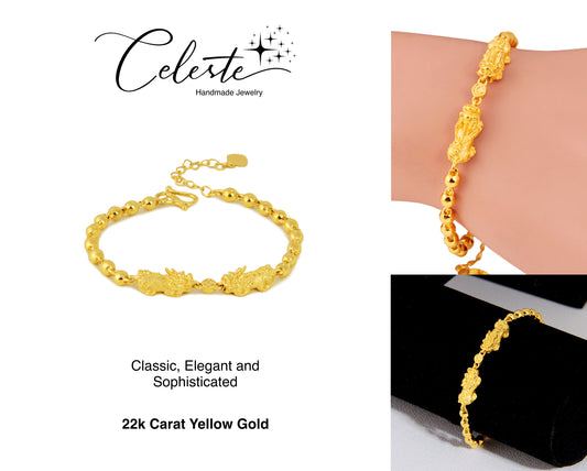 V - Ethiopian Good Luck Wealth Dubai Bangle Pixiu Prosperity Bracelet