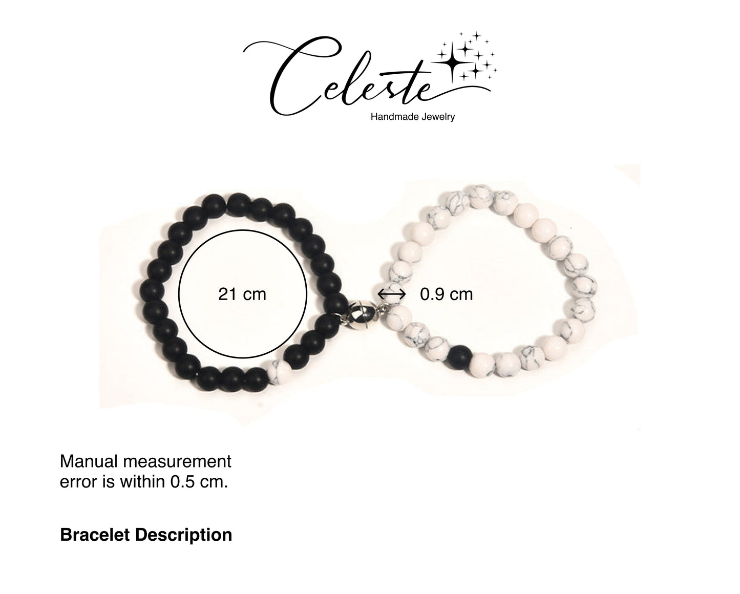 S - Valentine's Day Jewelry Attractive Couple Bracelet Natural Stone Attract Couple Bracelets