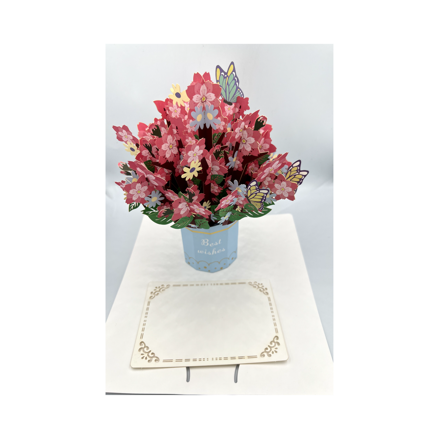 C1 - Best Wishes Flower 3D Pop Up Card