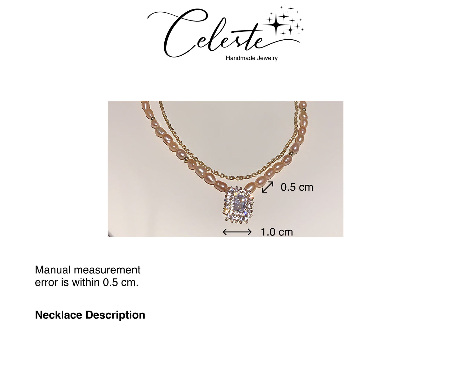 S - Real Gold Plated Two Layer Pearl Necklace