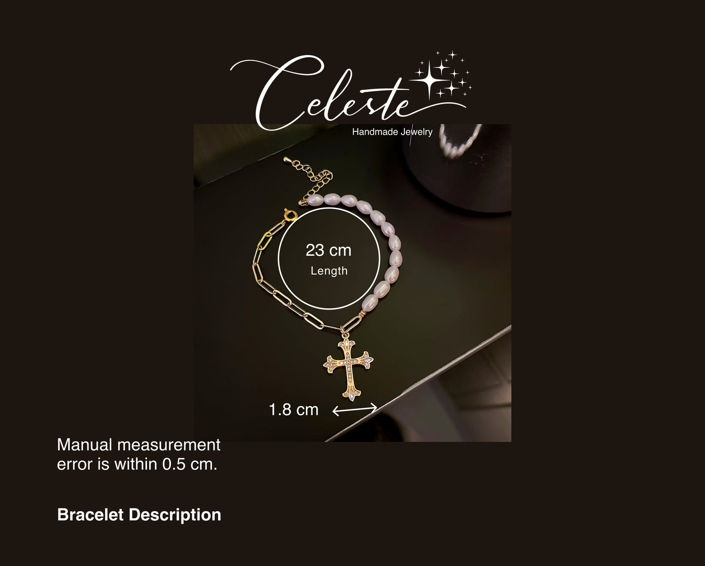 L - fashion trendy cross freshwater pearl womens necklace 2021