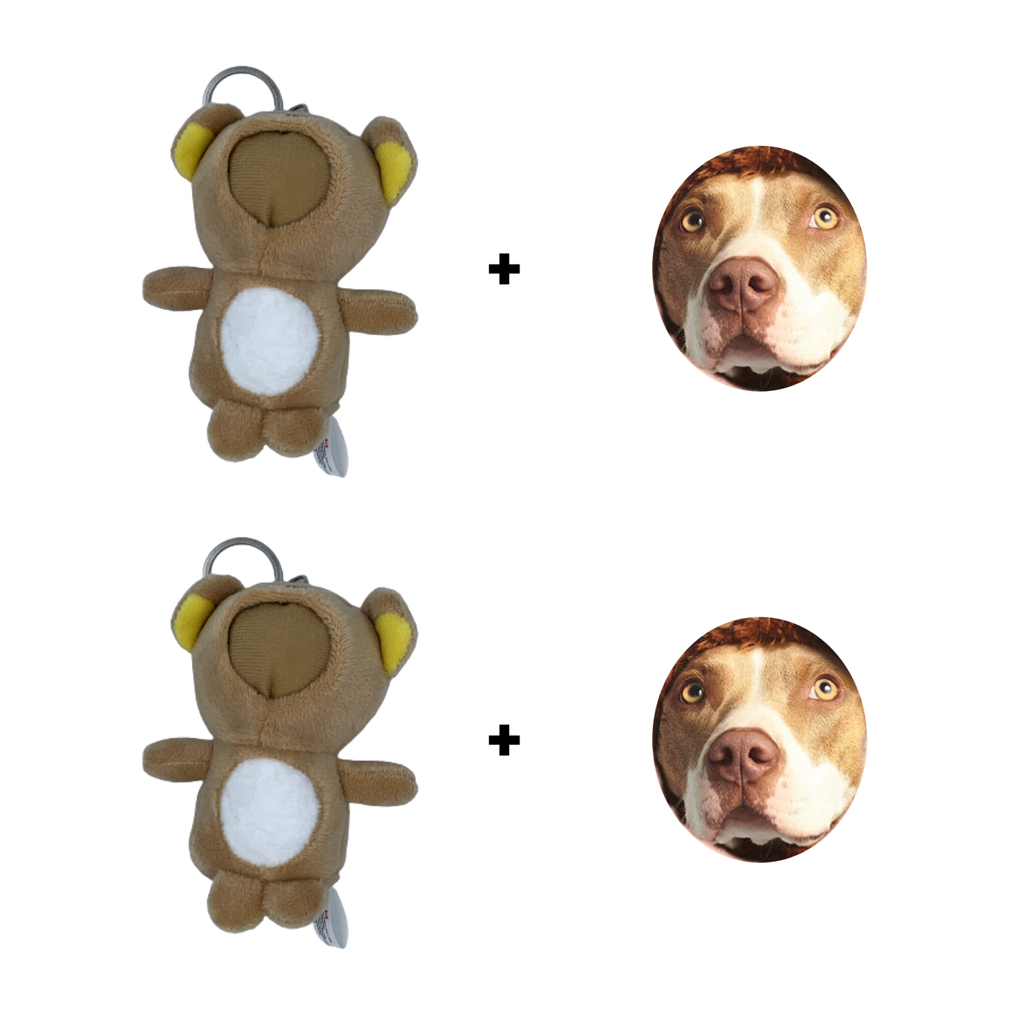 Personalized Your Face Doll Pendant Custom Pet Face Picture 3D Print Small Keychain Birthday Soft Short Plush Stuffed Animal Toy