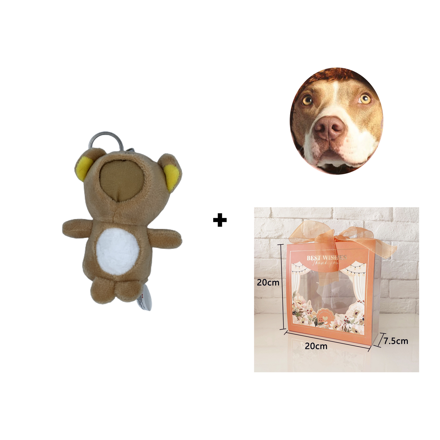 Personalized Your Face Doll Pendant Custom Pet Face Picture 3D Print Small Keychain Birthday Soft Short Plush Stuffed Animal Toy