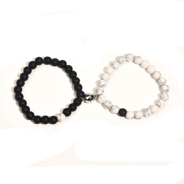 S - Valentine's Day Jewelry Attractive Couple Bracelet Natural Stone Attract Couple Bracelets