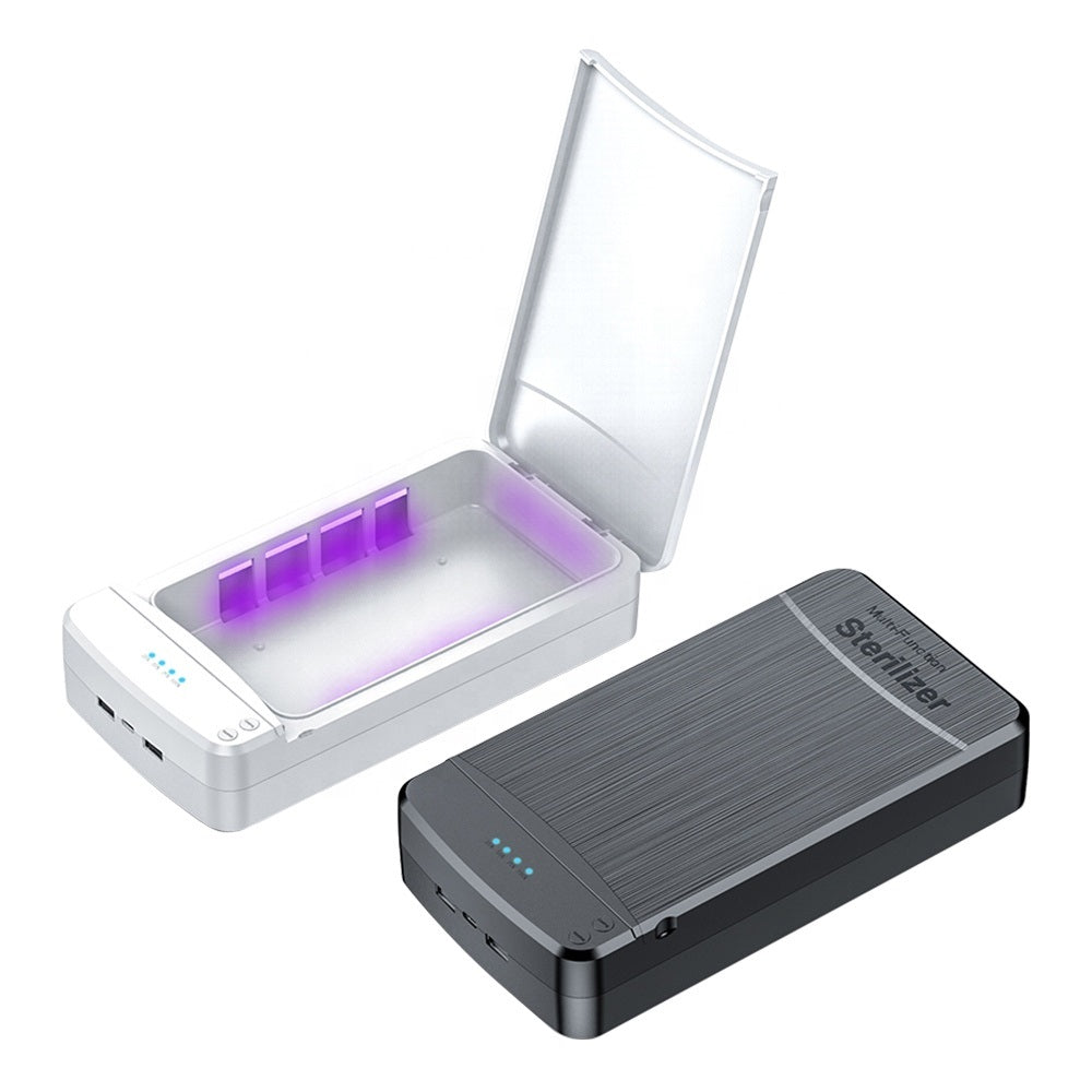K - UVC Sanitizer Box UV Sterilizer 99% Cell phone charging case Aromatherapy USB Charging White Black