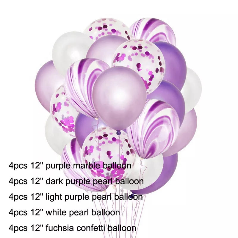 M - 20 pcs Set Confetti Latex Balloon Sets For Wedding Birthday Party