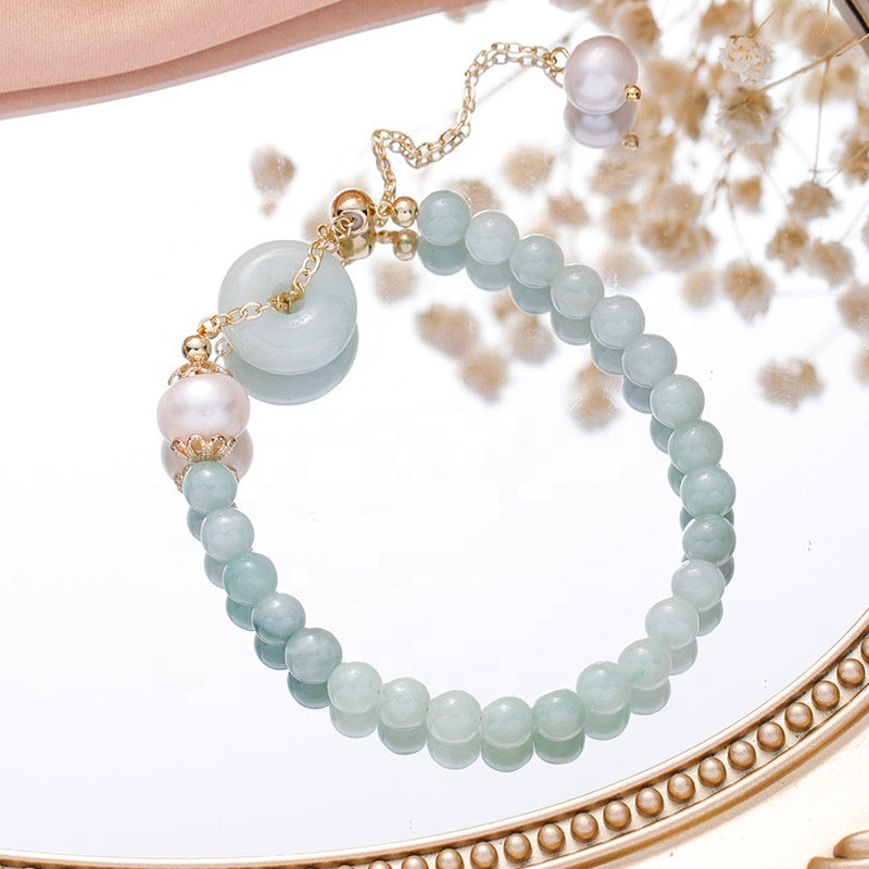 Freshwater Pearl Bracelets Transport Luck Bead 14K Gold Plated Bracelet For Girl