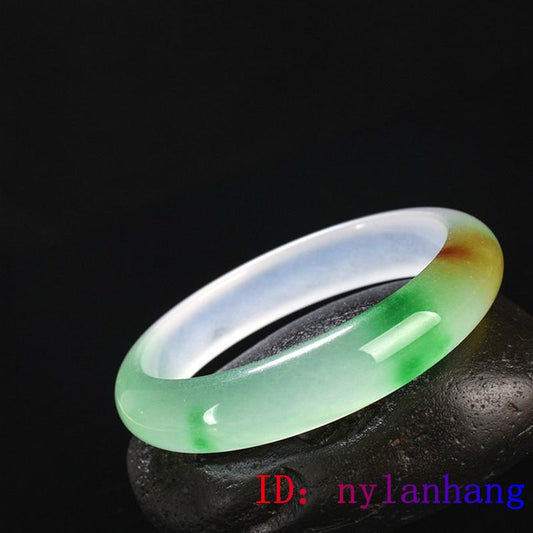 Jadeite Color Jade Bangle Bracelet Natural Amulet Women Jewelry For Chinese Gifts