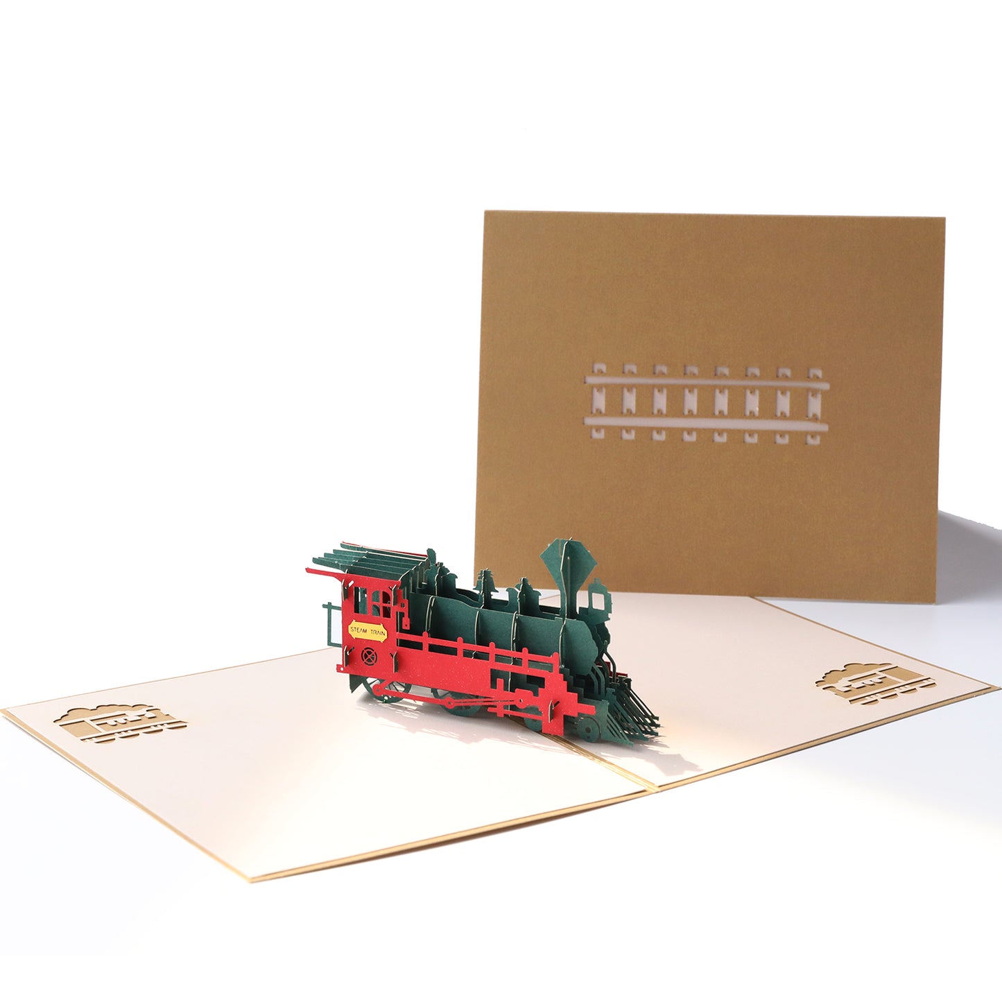 A2 - Train 3D Pop Up Card with Envelope