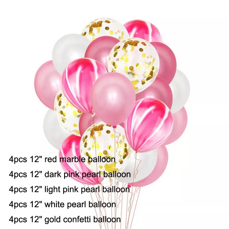 M - 20 pcs Set Confetti Latex Balloon Sets For Wedding Birthday Party