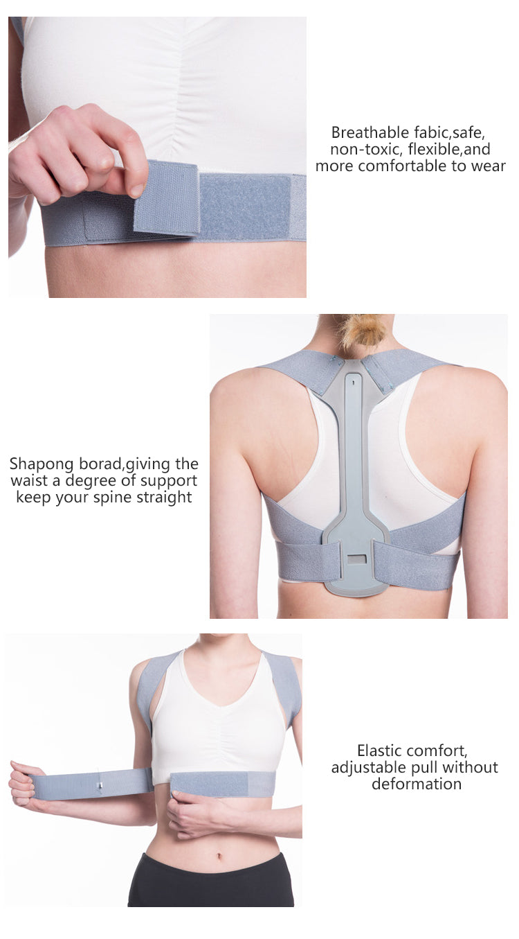 Posture Corrector Adjustable Back Support For Woman Helps Promote Proper Posture Blue