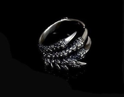Fancy Stainless Steel Biker Jewelry Punk Vintage Class Dragon Claw Ring