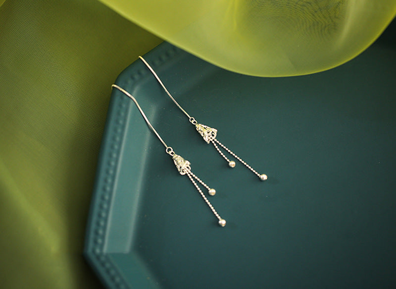 925 silver vintage wind chime earring