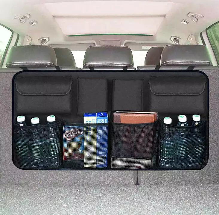 L - Car Back Seat Organizer 89 x 46cm with 8 Large Storage Bag