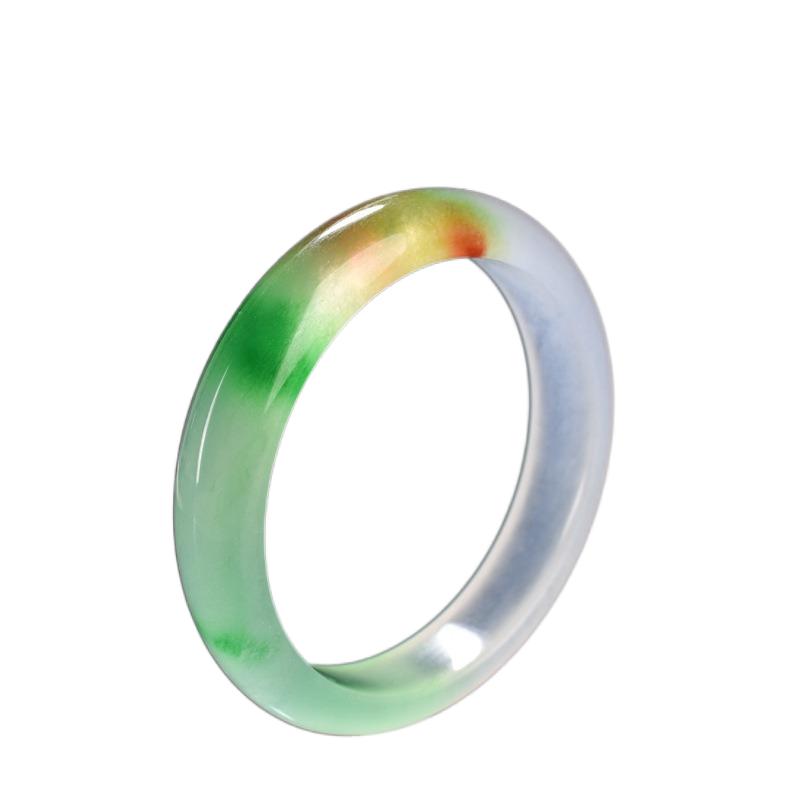 Jadeite Color Jade Bangle Bracelet Natural Amulet Women Jewelry For Chinese Gifts