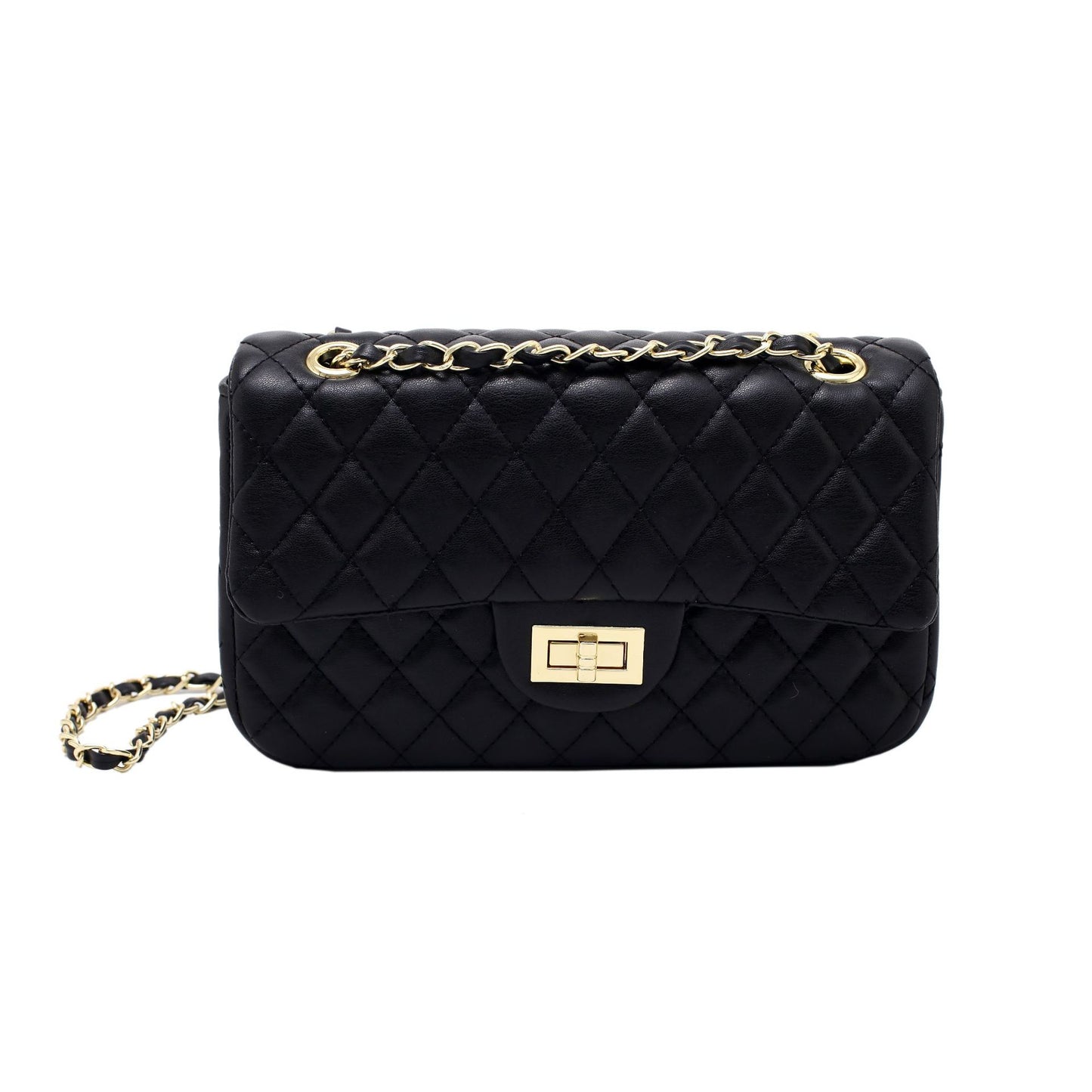 Pure Color Handbags Big Capacity Diamond Lattice Elegant Shoulder Bolsa Female Chain Leisure Crossbody Purses